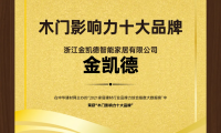 金凱德斬獲&ldquo;2021木門影響力十大品牌&rdquo;