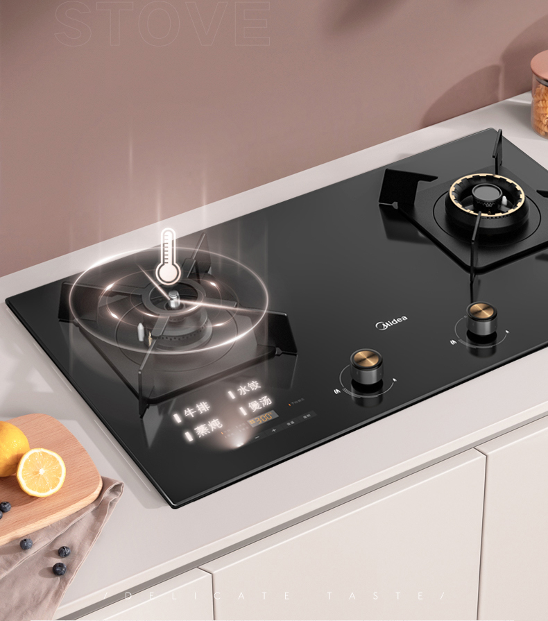 精準(zhǔn)控溫，滿足挑剔味蕾，美的輕凈智能套系&middot;控溫灶XQ1S ，一鍵烹飪做大餐