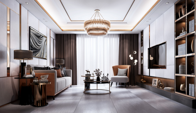 瑪緹瓷磚搭配精致軟裝，演繹奢華與高雅的極致魅力