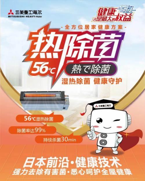 除菌率99％！三菱重工海爾熱除菌技術凈享健康好空氣