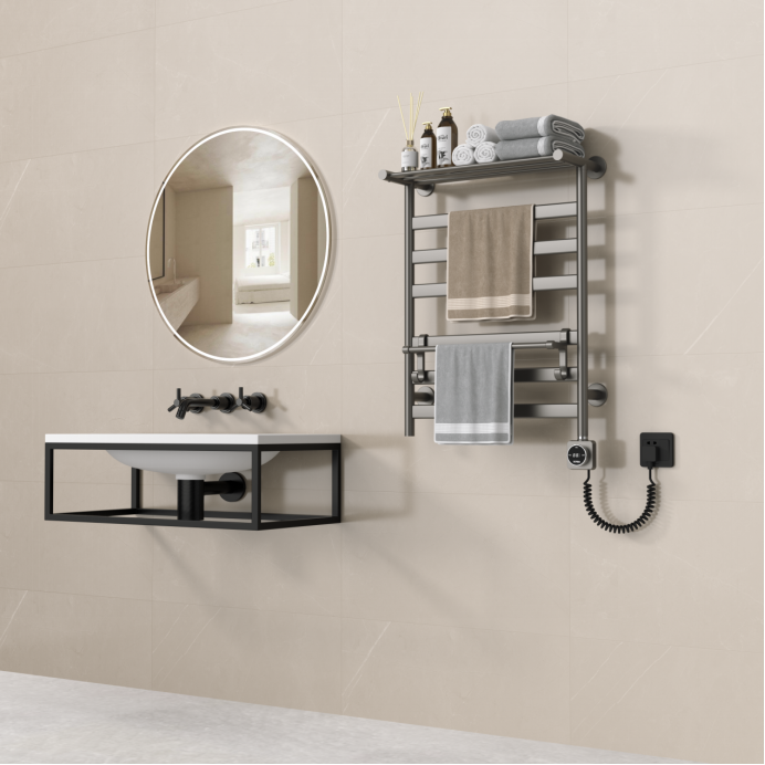 艾芬達免打孔電熱毛巾架再添新品