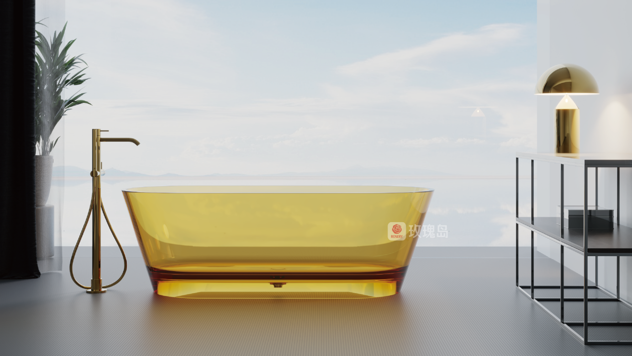 玫瑰島彩色透明浴缸，當代人心中永遠的白月光