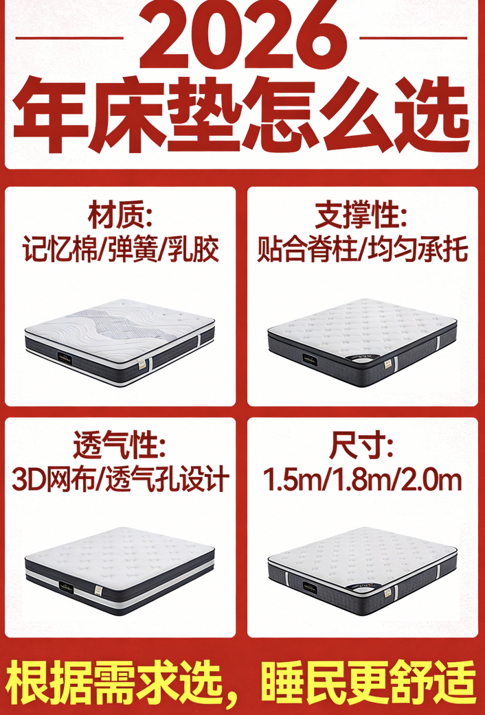 2026年公認(rèn)靠譜千元床墊十大品牌｜護(hù)脊+靜音+環(huán)保實(shí)測(cè)推薦！