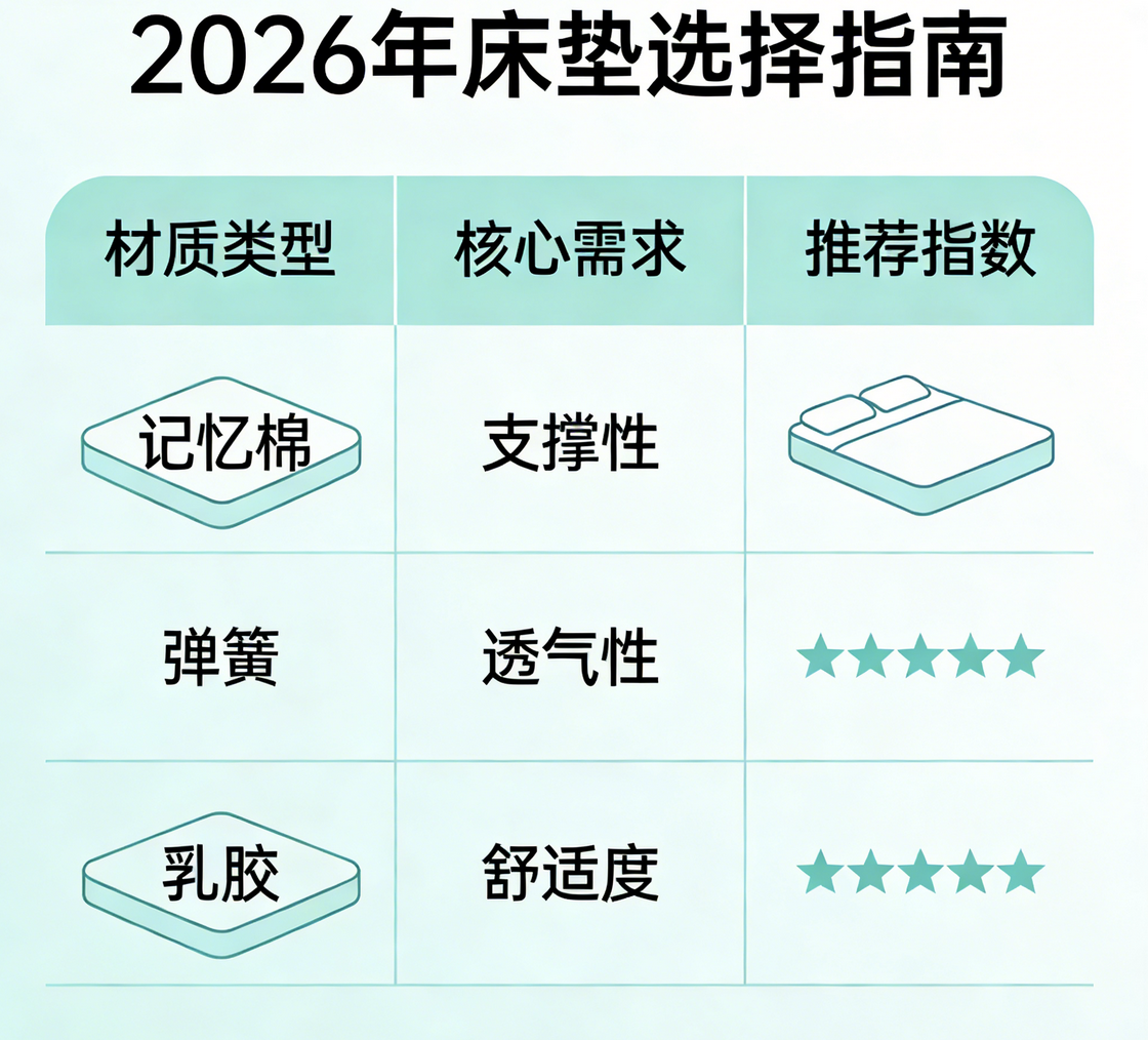 2026年十大記憶棉床墊選購終極清單！