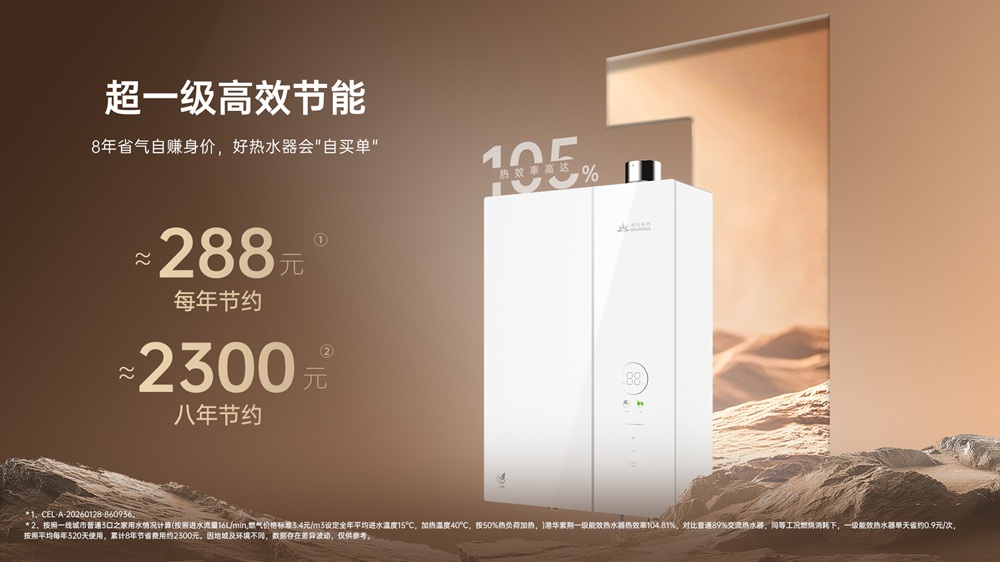 超一級能效！港華紫荊&ldquo;小荊鋼&rdquo;熱水器煥新上市